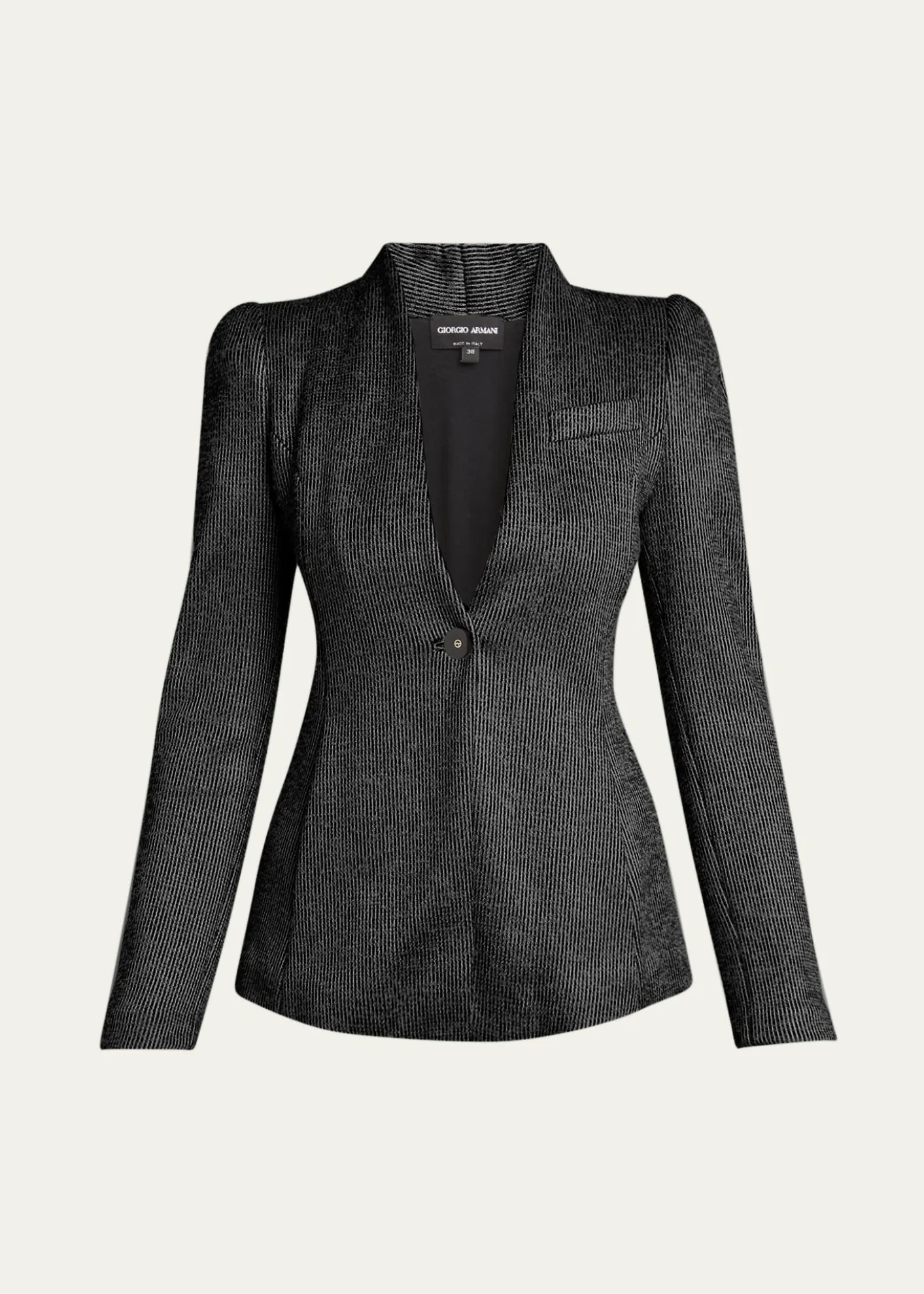 Giorgio ArmaniTextured Jersey Jacquard Single-Breasted Blazer