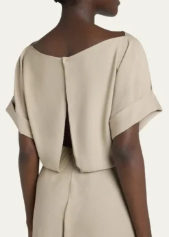 Giorgio ArmaniTriple Silk Georgette Hi-Low Gown