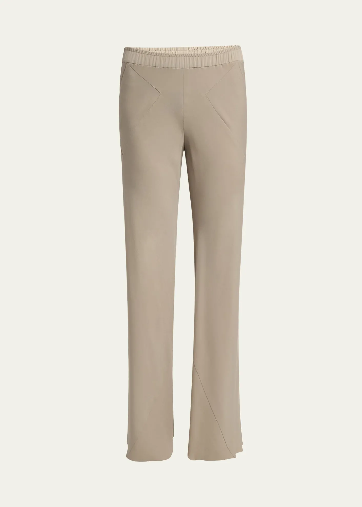 Giorgio ArmaniTriple Silk Georgette Flat Front Trousers