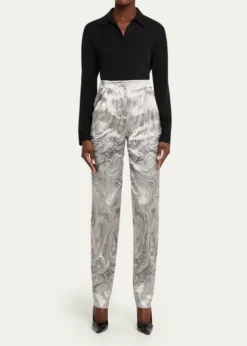 Giorgio ArmaniVirgin Wool Marbled Trousers