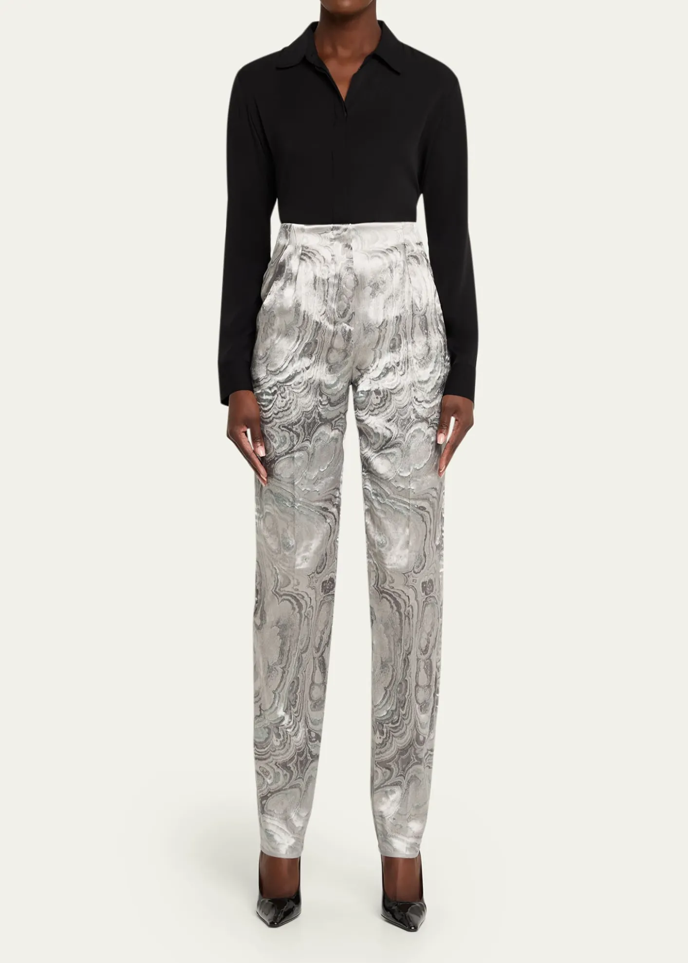 Giorgio ArmaniVirgin Wool Marbled Trousers