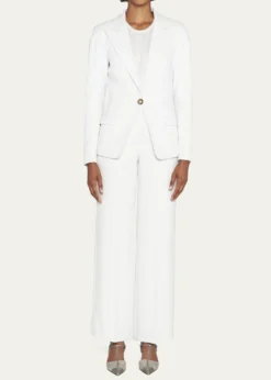 Giorgio ArmaniViscose Cady Single-Breasted Blazer