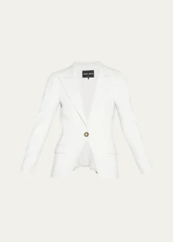Giorgio ArmaniViscose Cady Single-Breasted Blazer