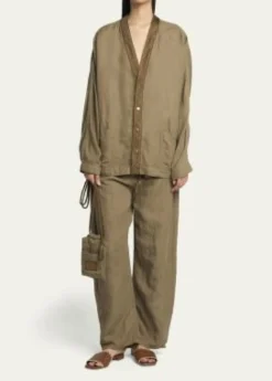 Giorgio ArmaniV-Neck Single-Breasted Utility Jacket