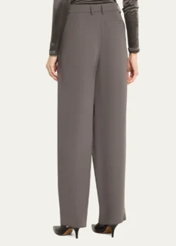Giorgio ArmaniWashed Silk Pleated Trousers