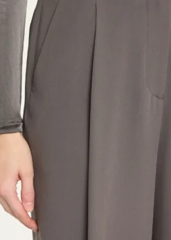 Giorgio ArmaniWashed Silk Pleated Trousers