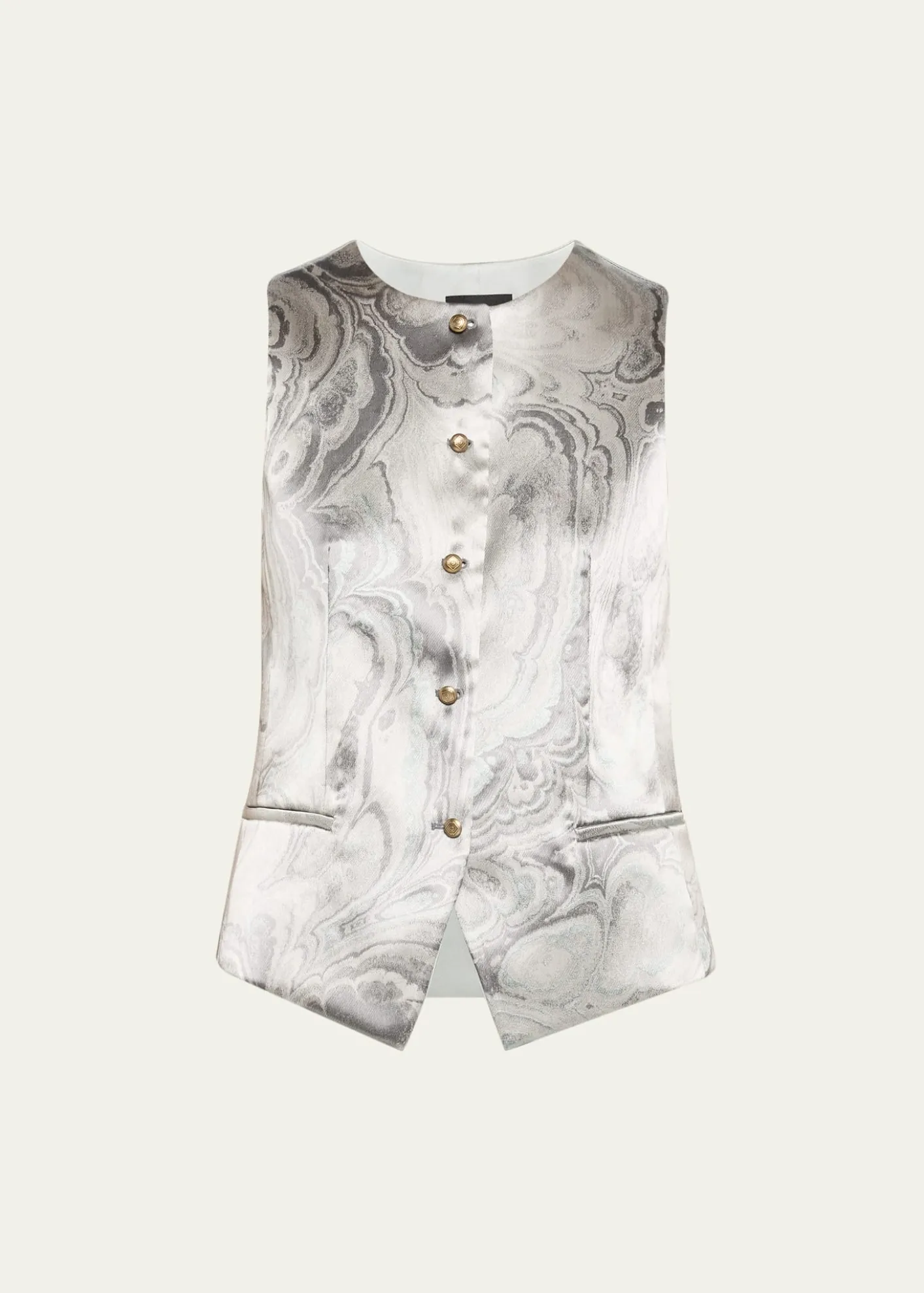 Giorgio ArmaniWatercolor-Print Slim Waistcoat