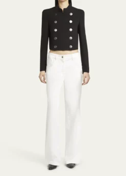 Giorgio ArmaniWide Leg Stretch-Cotton Jeans