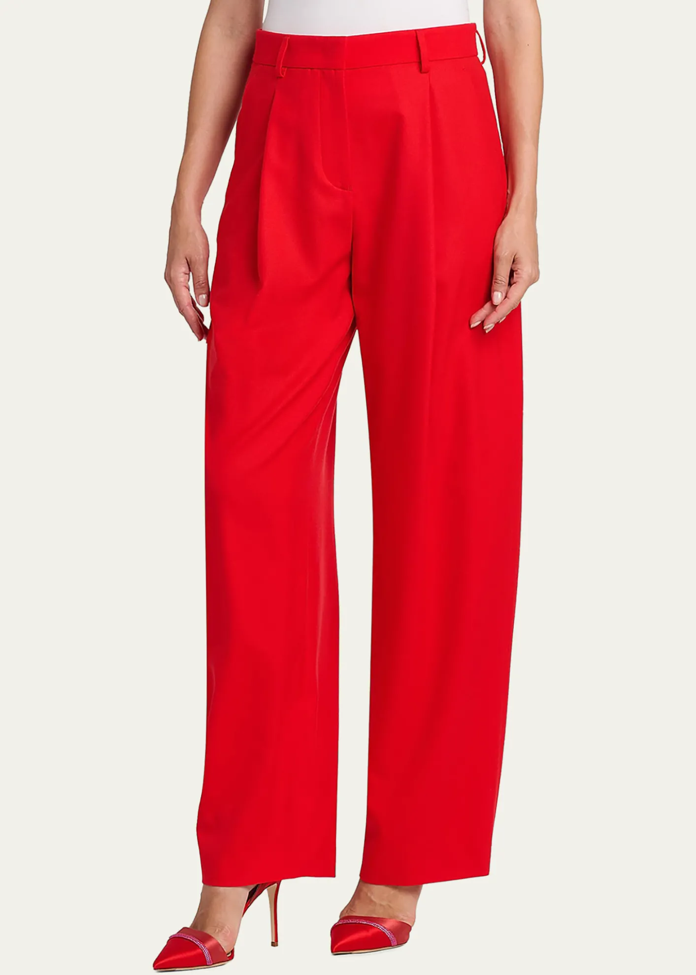 Giorgio ArmaniWide-Leg Virgin Wool Trousers