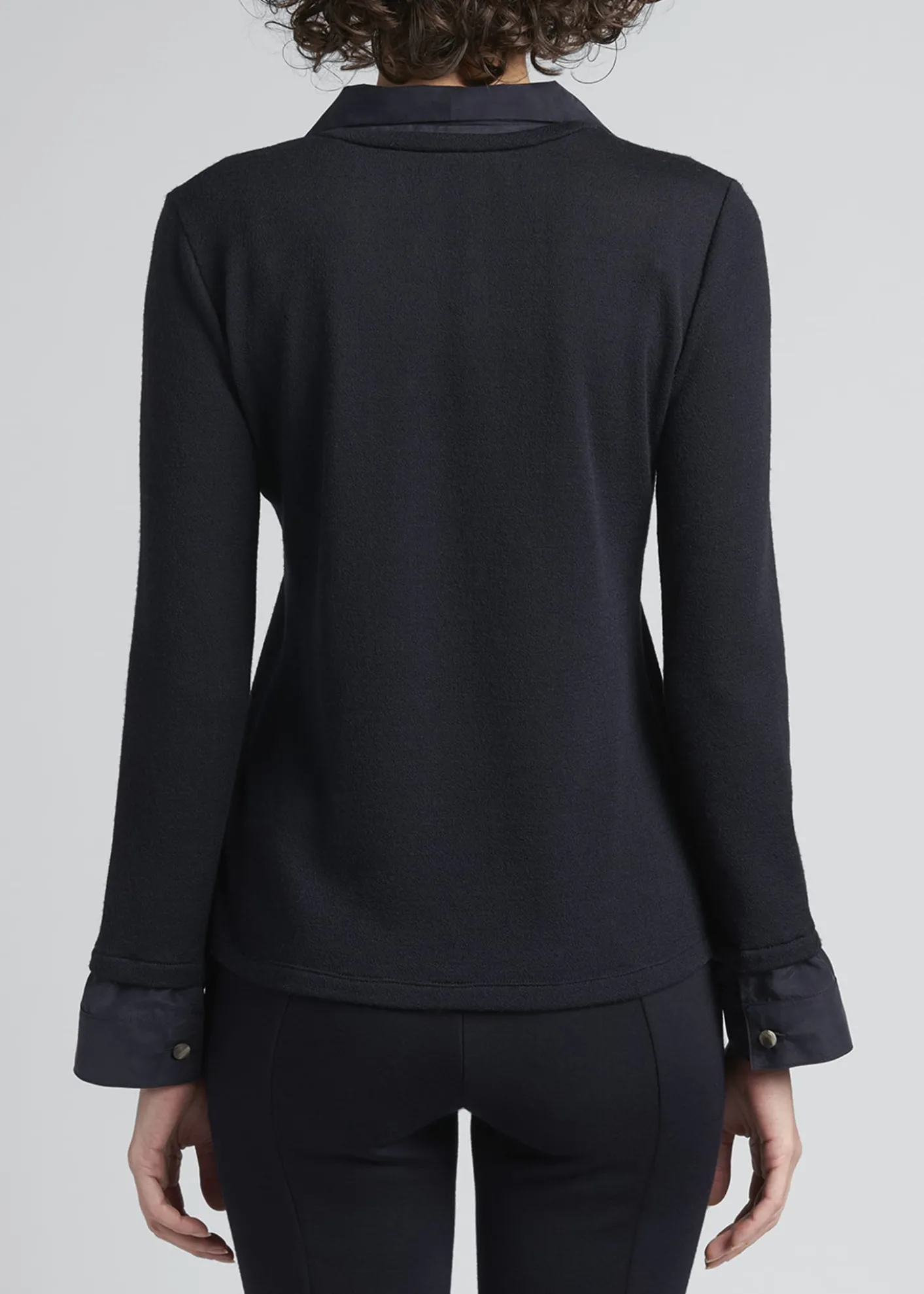Giorgio ArmaniWool Trompe L'oeil V-Neck Top