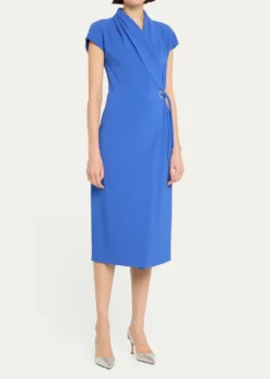 Giorgio ArmaniWrap Midi Dress with Tie Detail