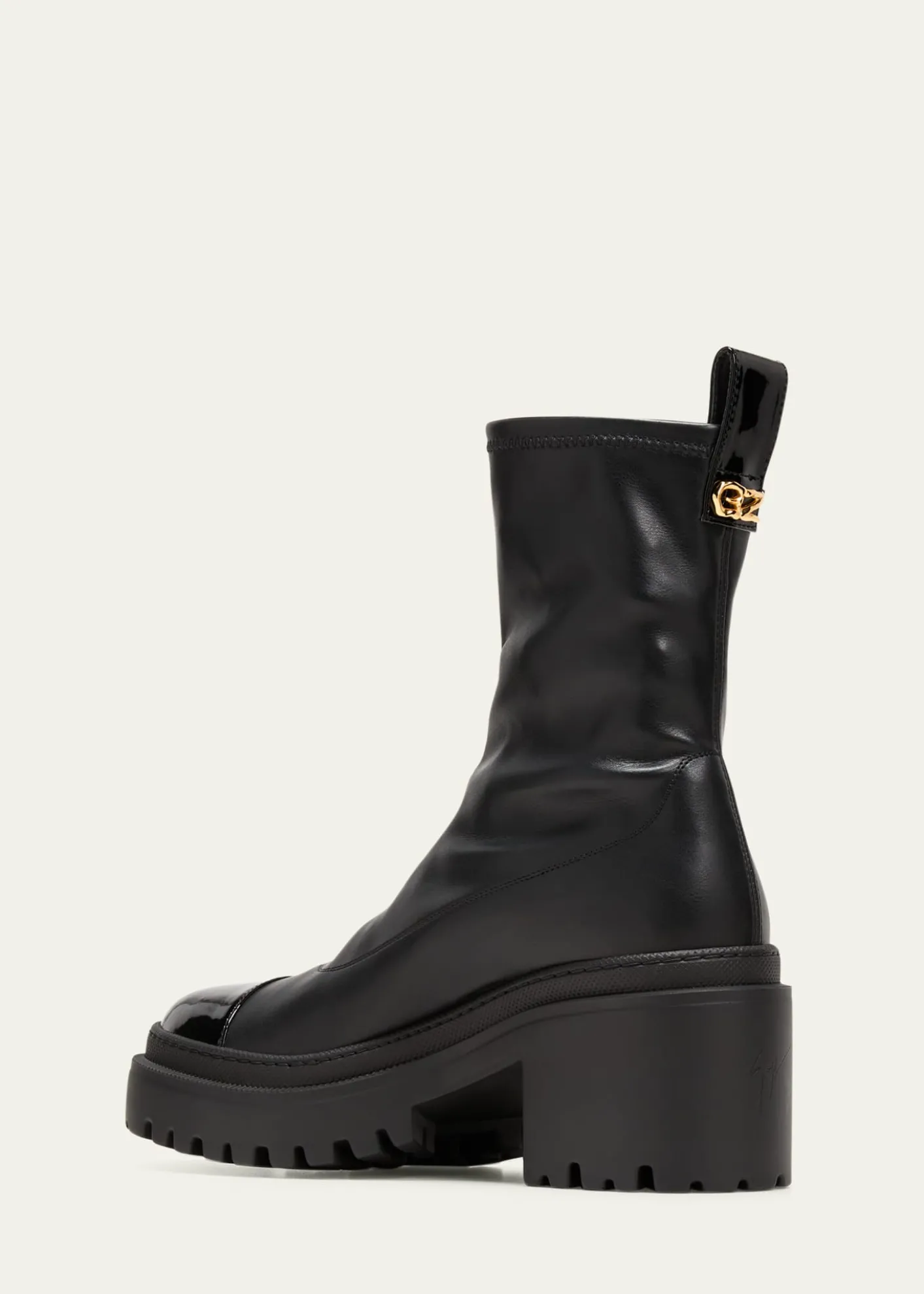 Giuseppe ZanottiLeather Cap-Toe Moto Boots