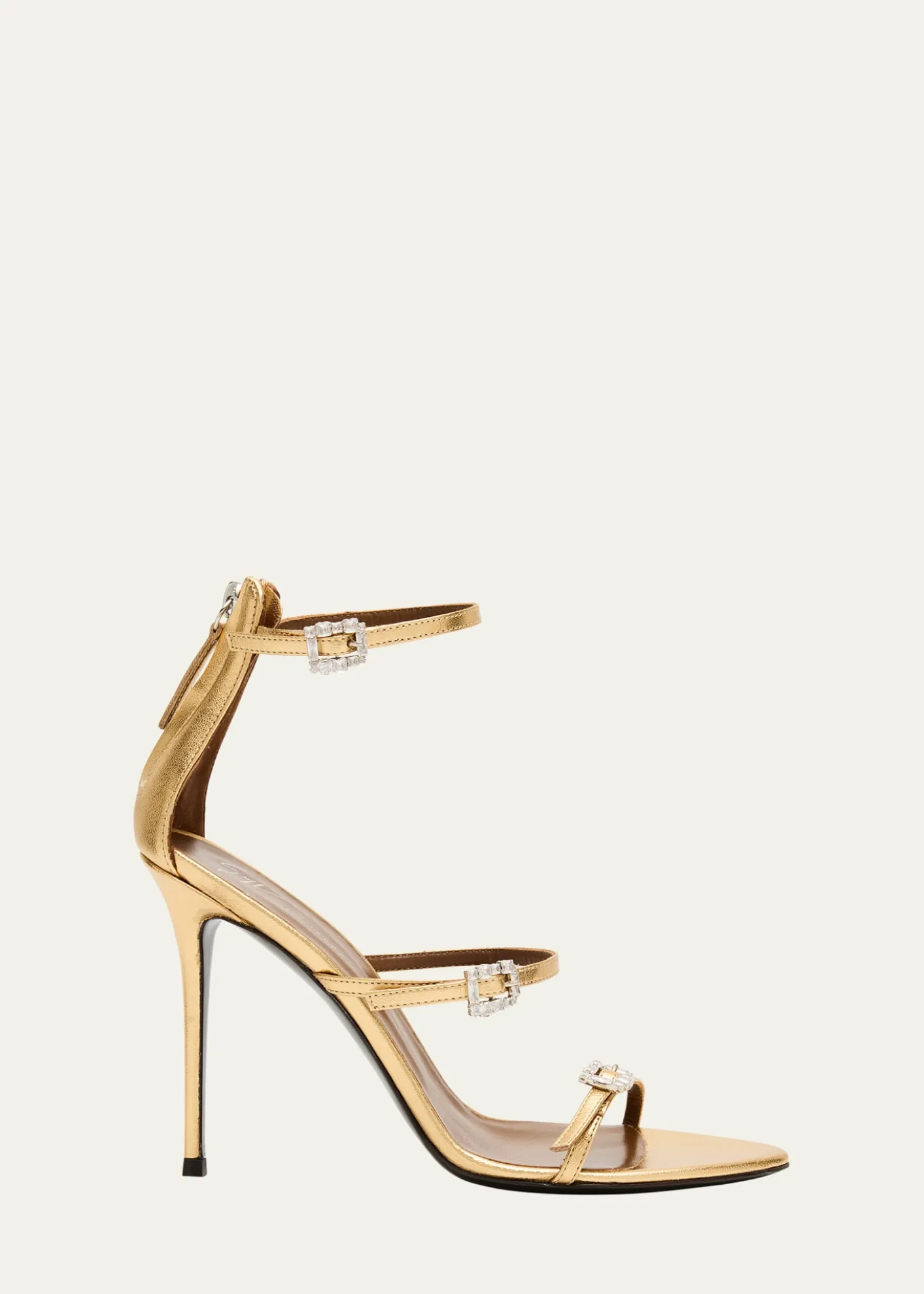 Giuseppe ZanottiMetallic Leather Ankle-Strap Sandals