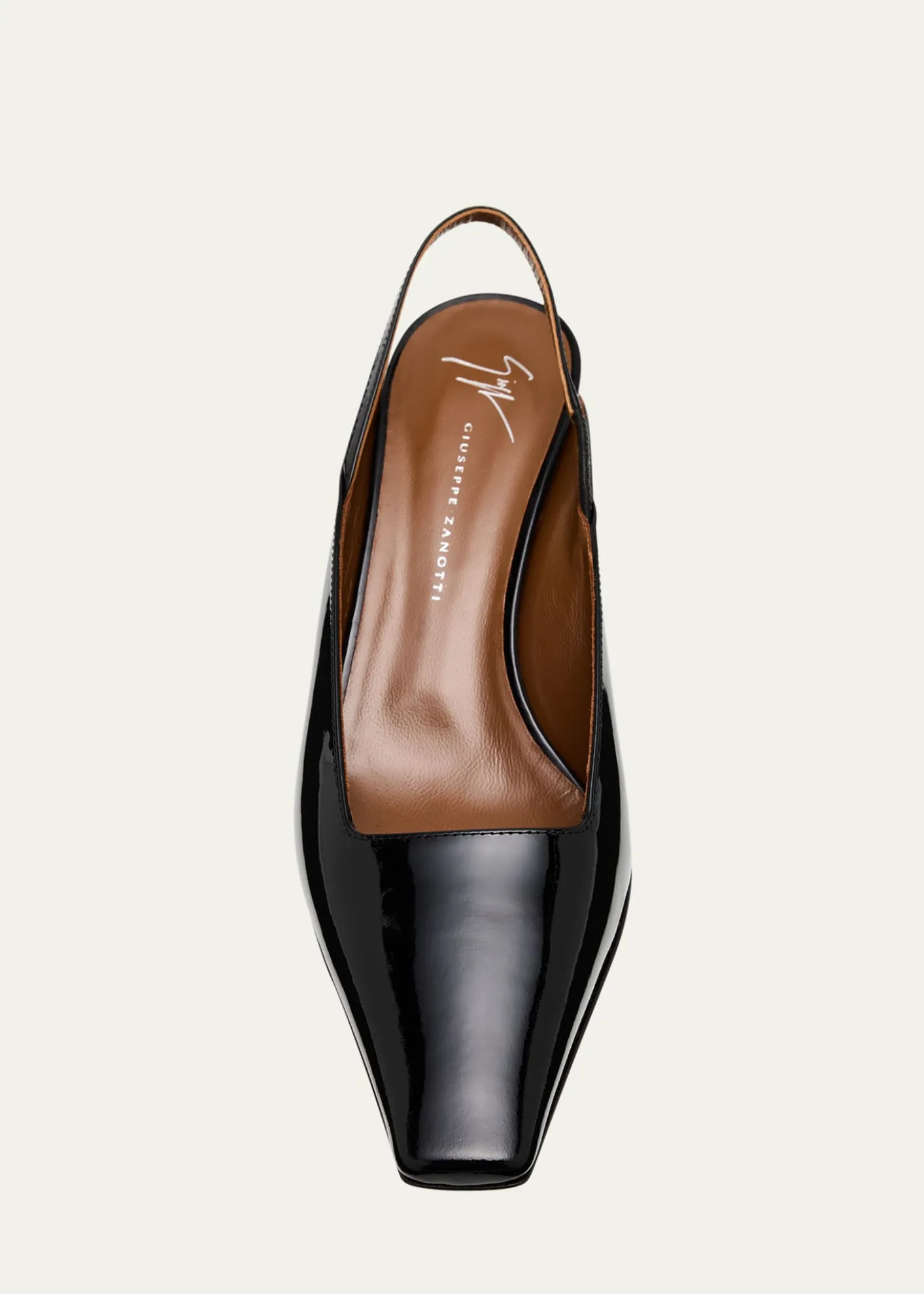 Giuseppe ZanottiPatent Leather Slingback Pumps