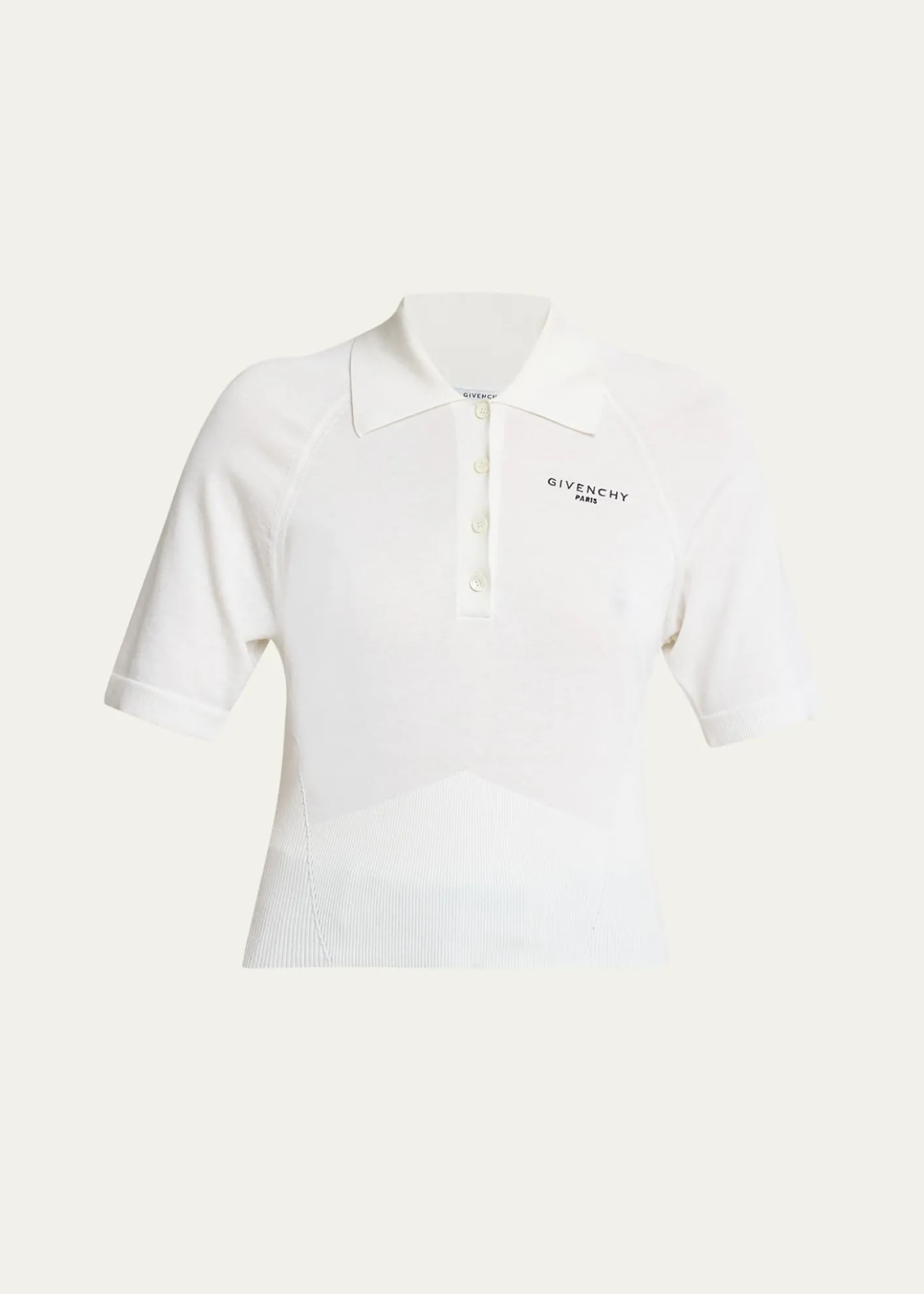 GivenchyCropped Short-Sleeve Polo Shirt