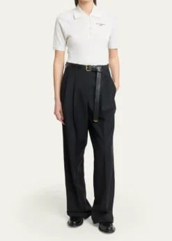 GivenchyCropped Short-Sleeve Polo Shirt