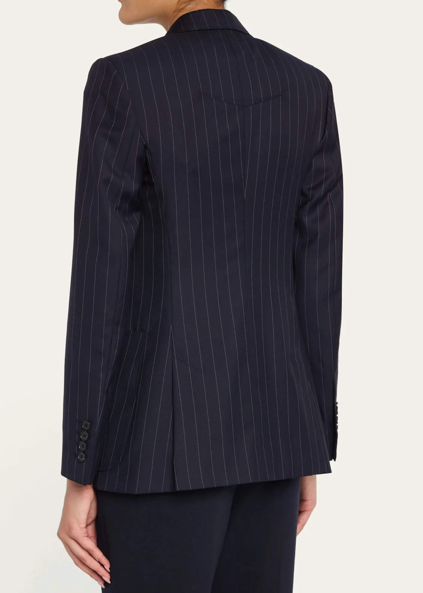 GivenchyDouble-Breasted Pinstripe Wool Jacket