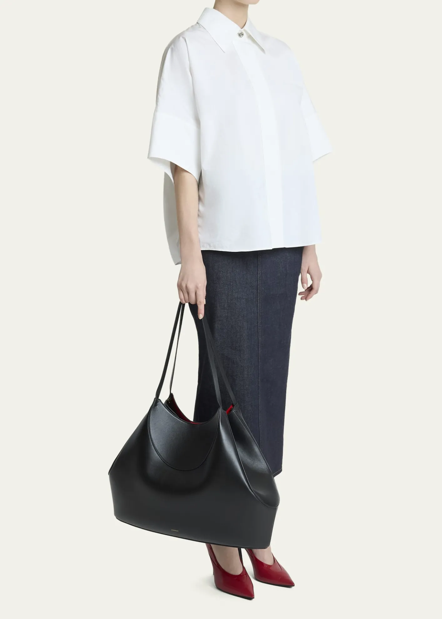 GivenchyFacet Cabas Medium Tote Bag in Grain Leather