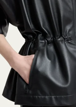 GivenchyLeather Drawstring Tracksuit Jacket