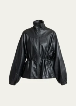 GivenchyLeather Drawstring Tracksuit Jacket