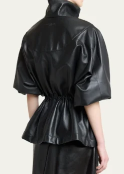 GivenchyLeather Drawstring Tracksuit Jacket