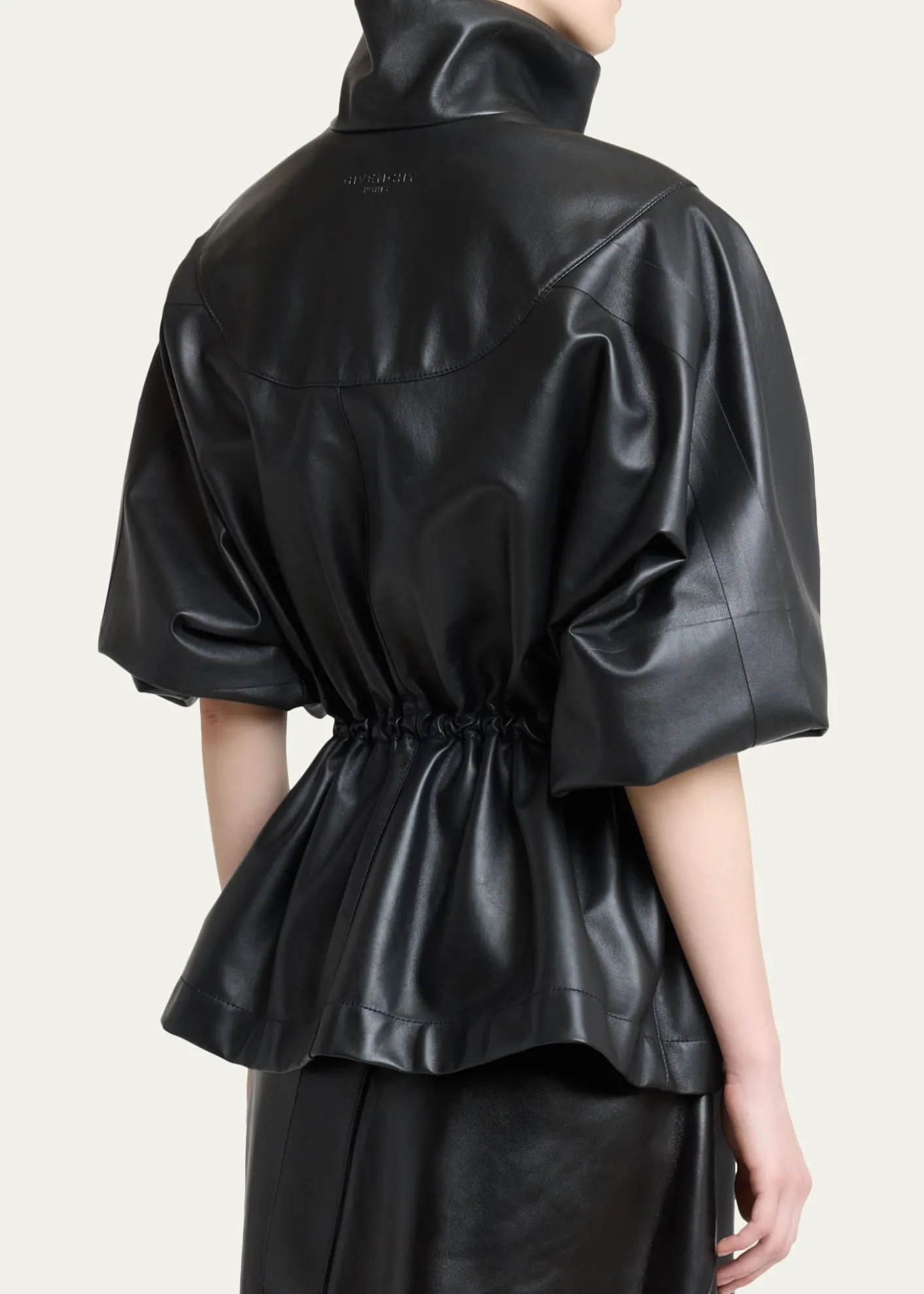 GivenchyLeather Drawstring Tracksuit Jacket