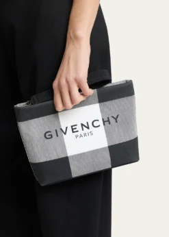 GivenchyLogo Check Pouch Bag