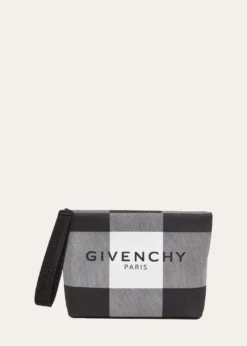 GivenchyLogo Check Pouch Bag