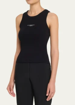 GivenchyLogo Ribbed Tank Top