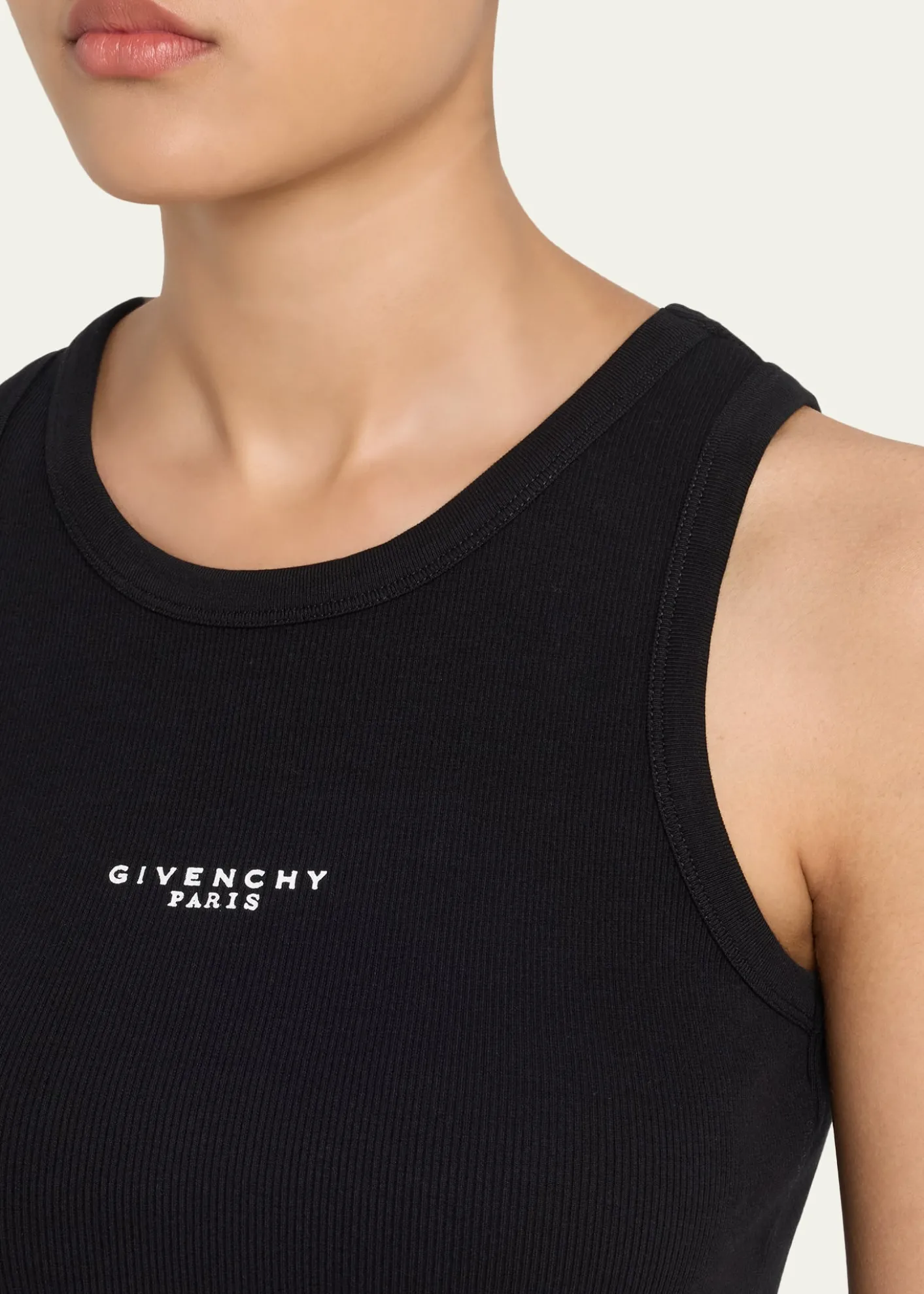 GivenchyLogo Ribbed Tank Top