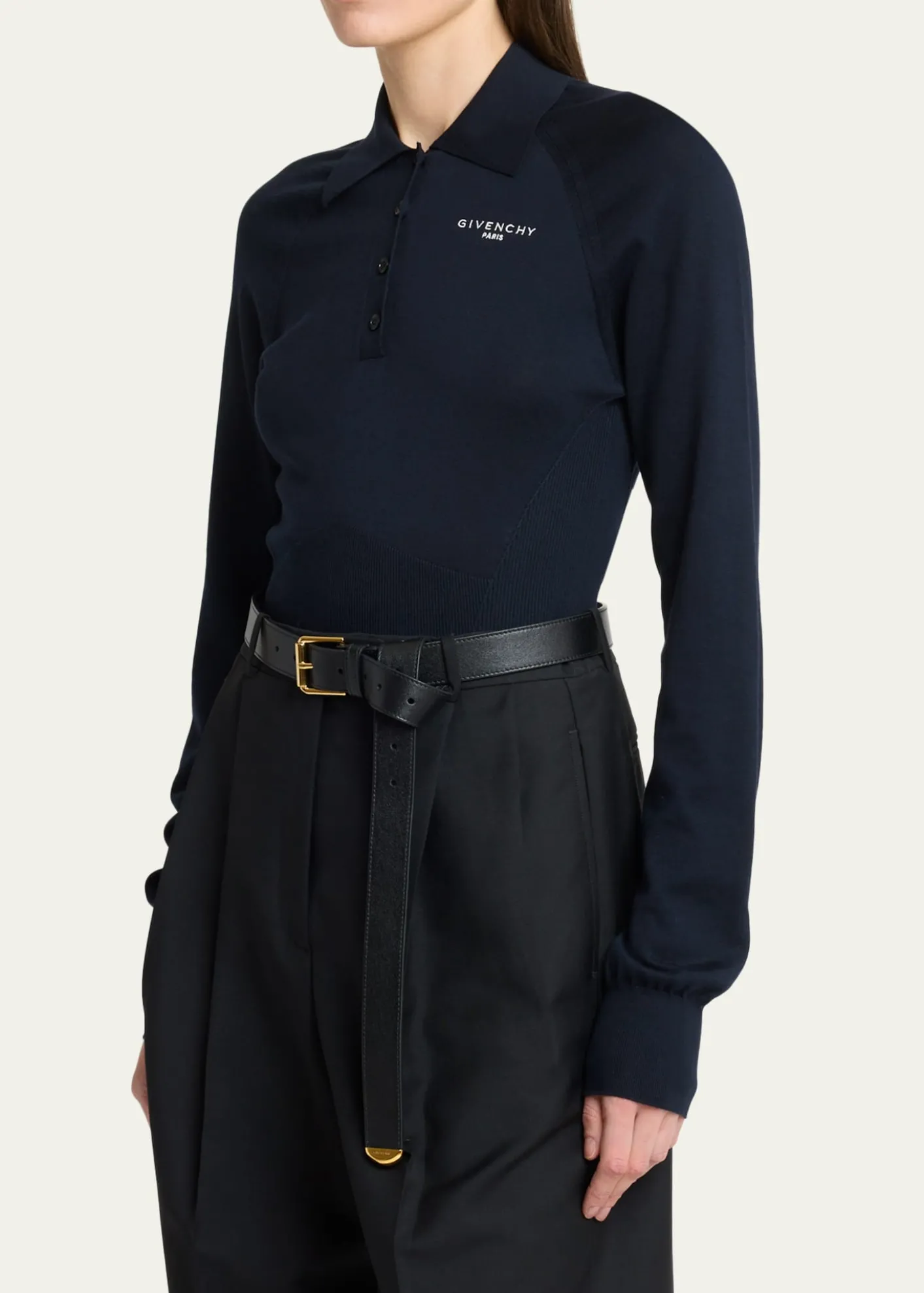 GivenchyLong Sleeve Polo Shirt