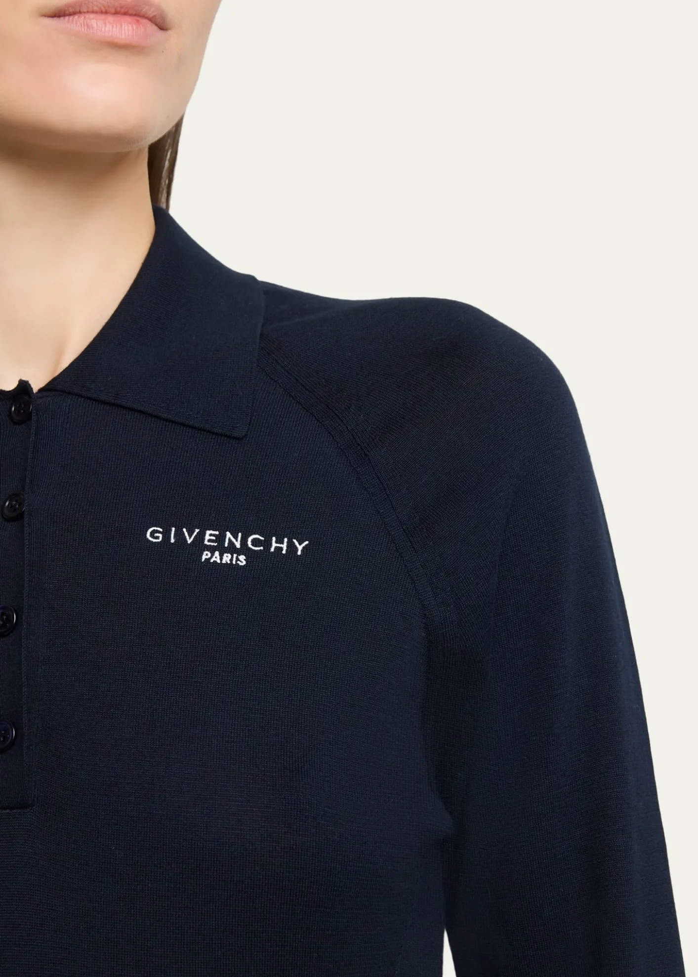 GivenchyLong Sleeve Polo Shirt