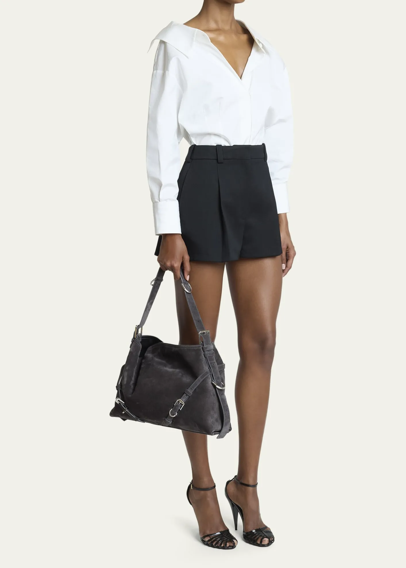 GivenchyMedium Voyou Suede Shoulder Bag