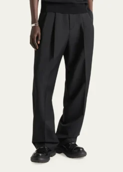 GivenchyMen's Double Pleated Wide-Leg Trousers
