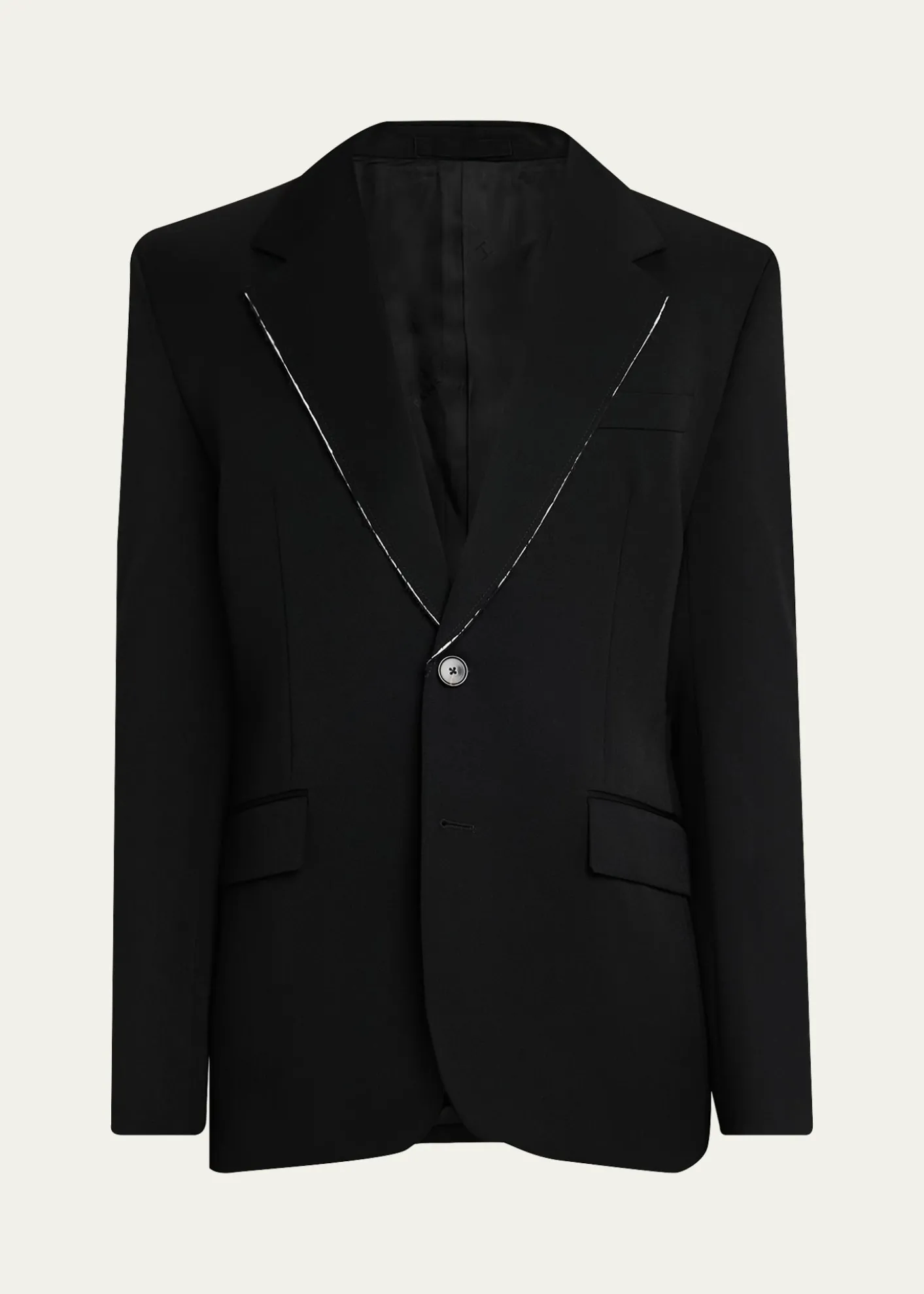 GivenchyMen's Fitted Wool Raw-Edge Two-Button Blazer