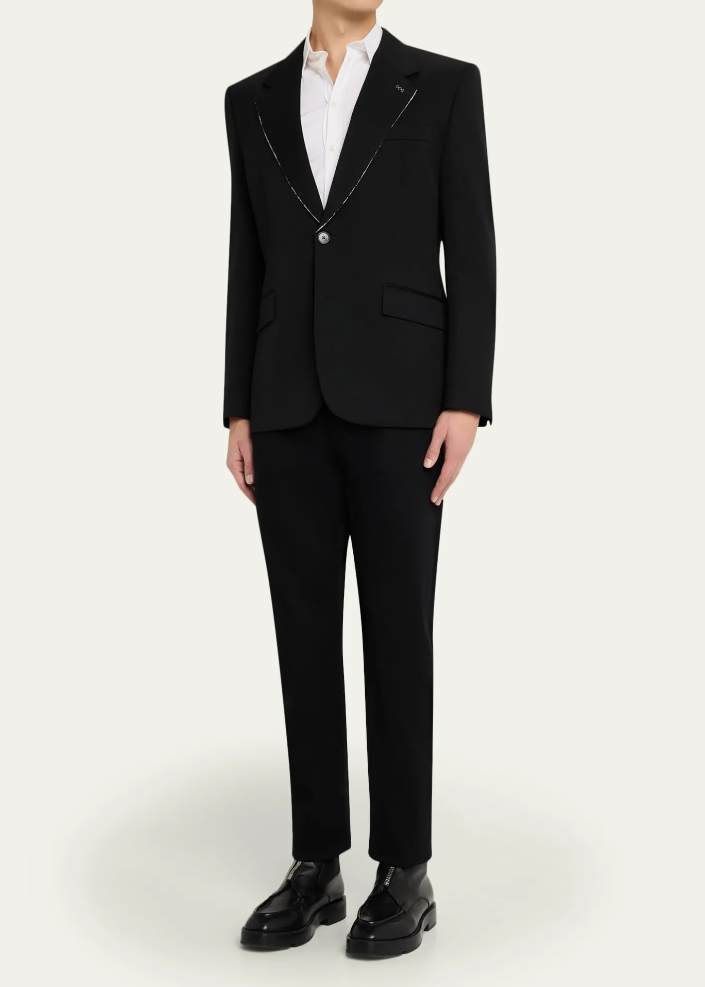GivenchyMen's Fitted Wool Raw-Edge Two-Button Blazer