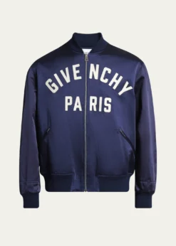 GivenchyMen's Satin Logo Bomber Jacket