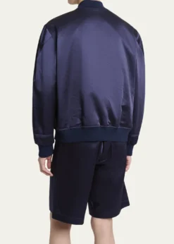GivenchyMen's Satin Logo Bomber Jacket