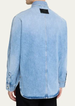 GivenchyMen's Stone-Washed Denim Shirt