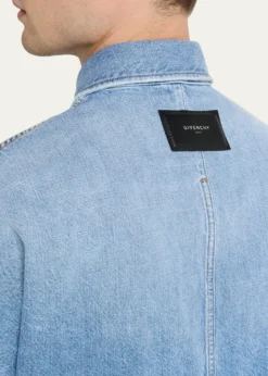 GivenchyMen's Stone-Washed Denim Shirt