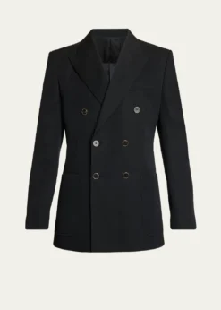 GivenchyMen's Wool Gabardine Double-Breasted Jacket