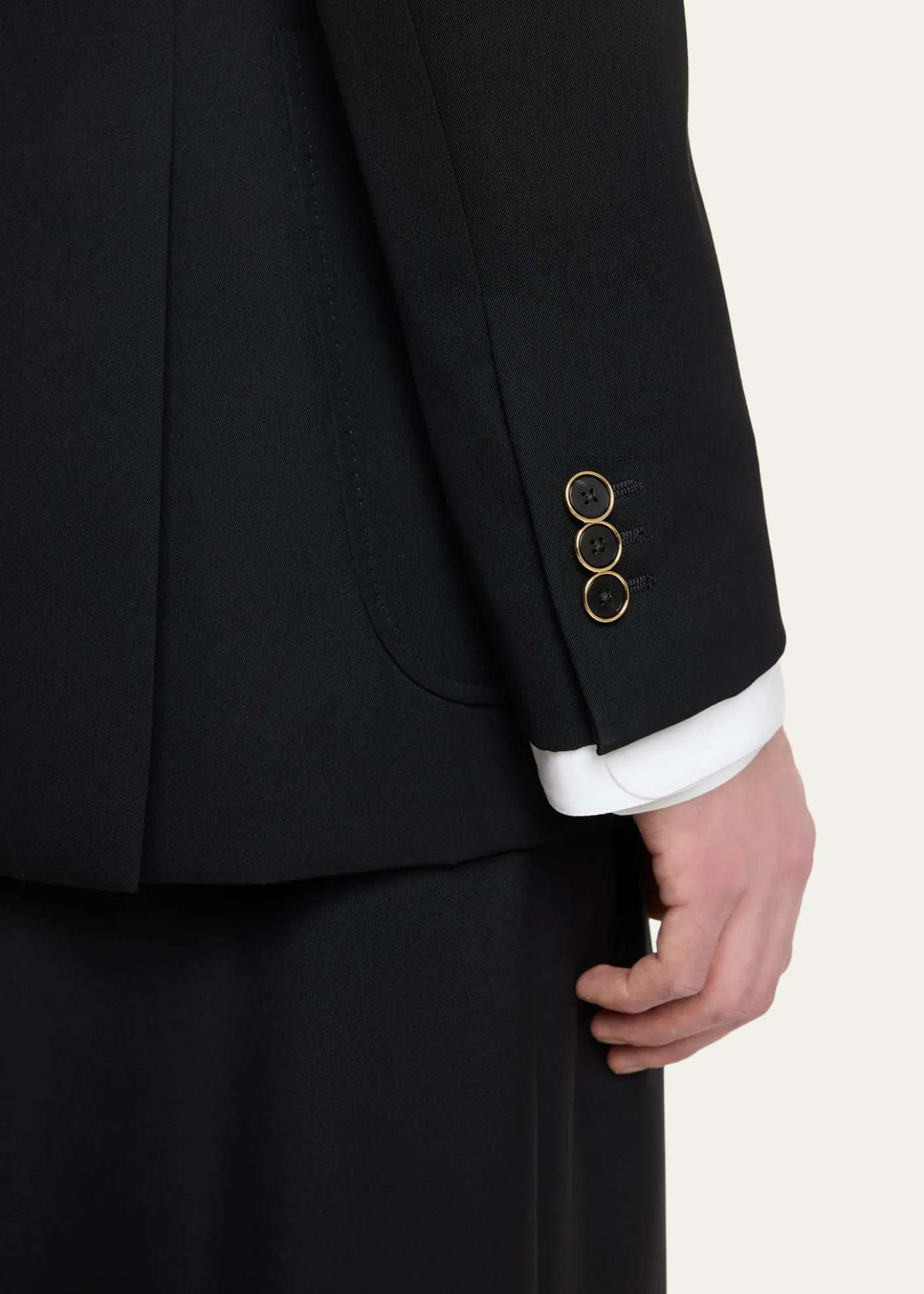 GivenchyMen's Wool Gabardine Double-Breasted Jacket