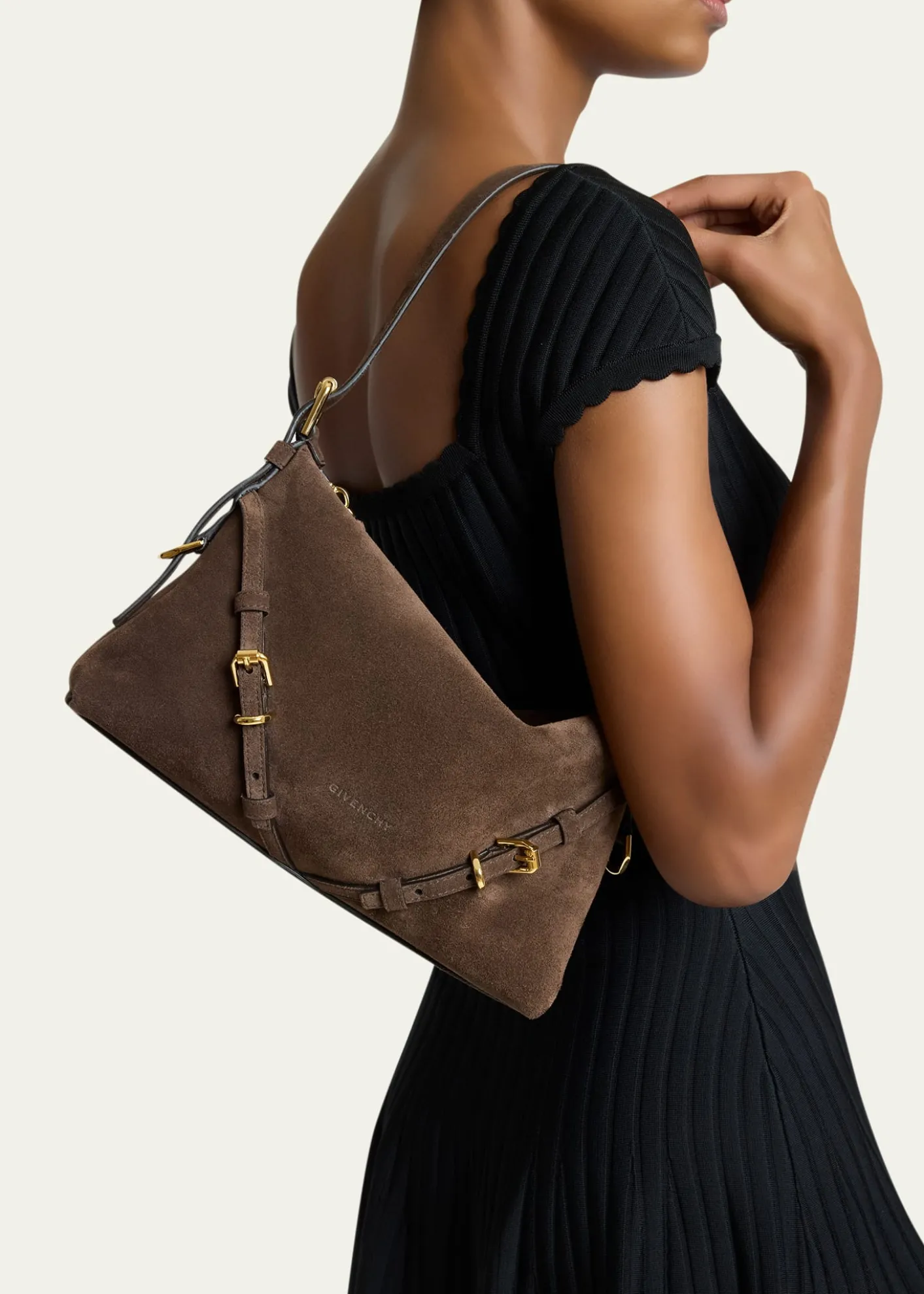 GivenchyMini Voyou Suede Shoulder Bag