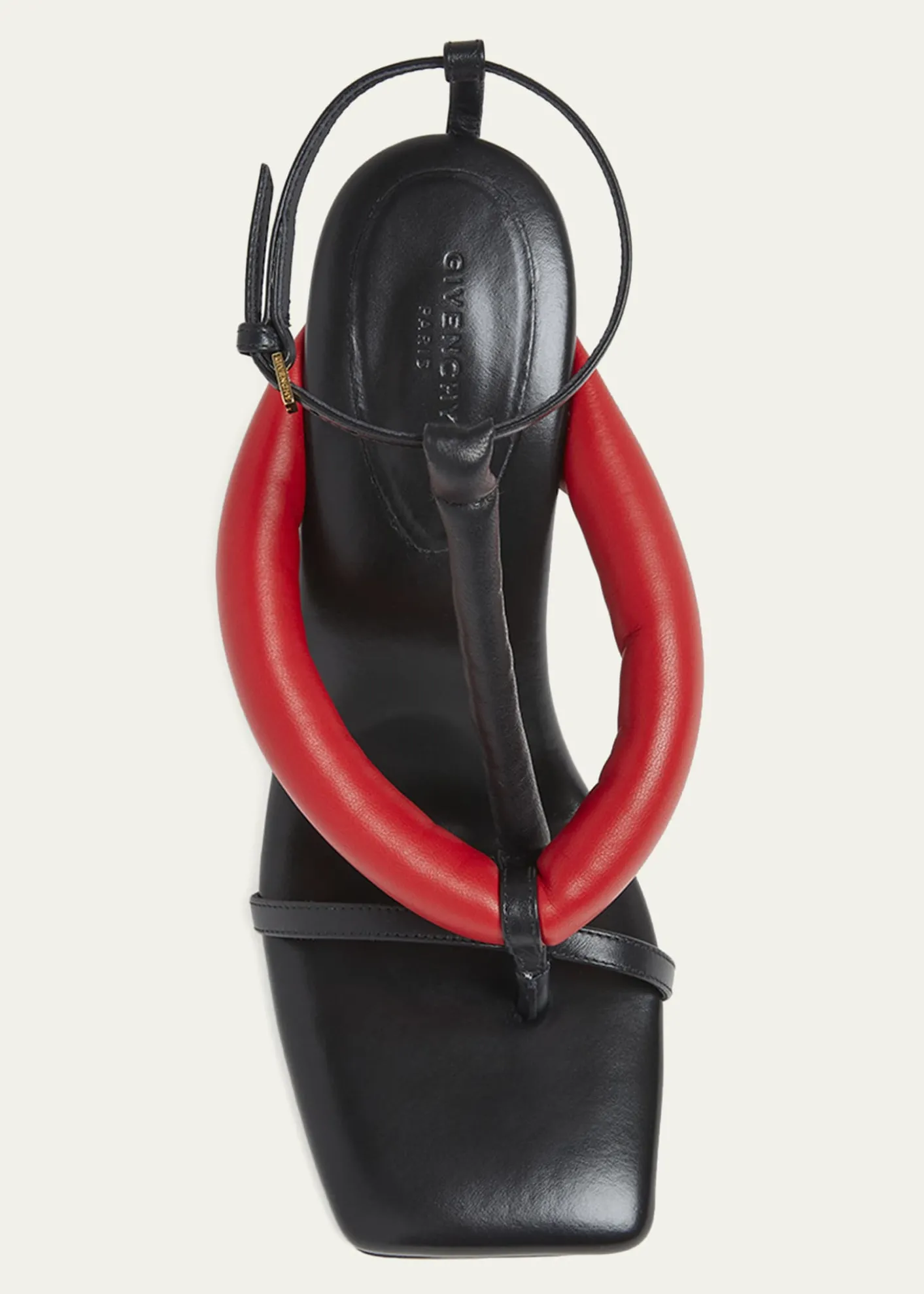 Givenchy95mm Boudoir Leather Thong Sandals