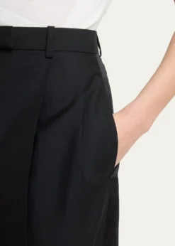 GivenchyPleated Wool-Mohair Tuxedo Pants