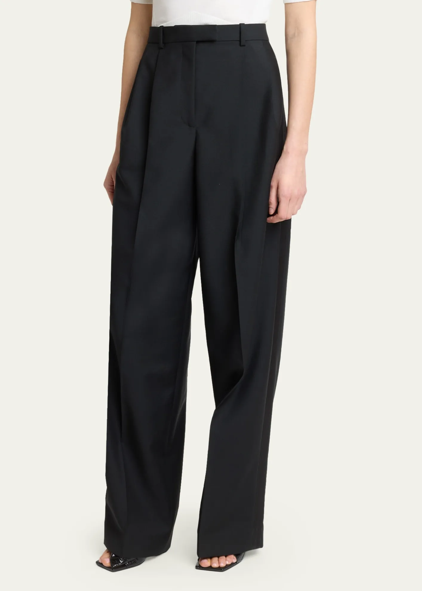 GivenchyPleated Wool-Mohair Tuxedo Pants