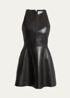 GivenchyRacerback Mini Leather Dress