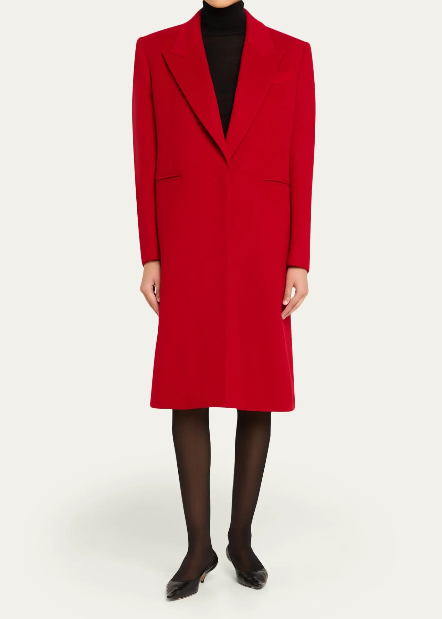 GivenchySingle-Breasted Mid-Length Wool Coat