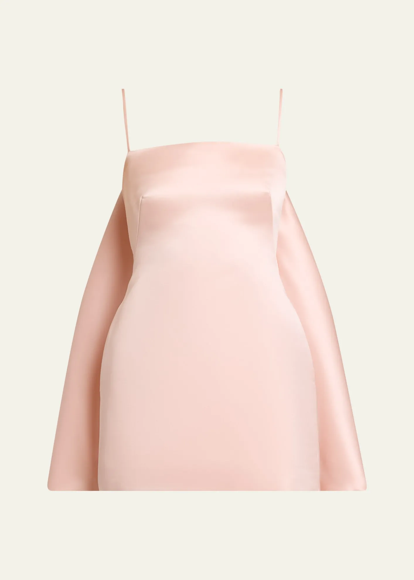 GivenchySliced Cape Satin Mini Dress