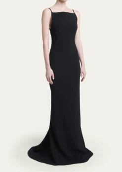 GivenchySquare-Neck Trumpet Gown